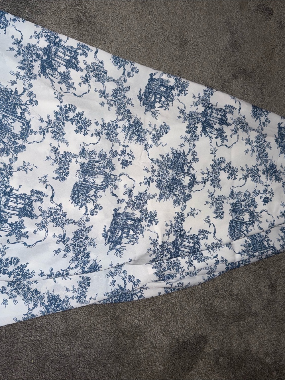 Cupshe White and Blue Toile Midi Dress - Picture 5 of 5
